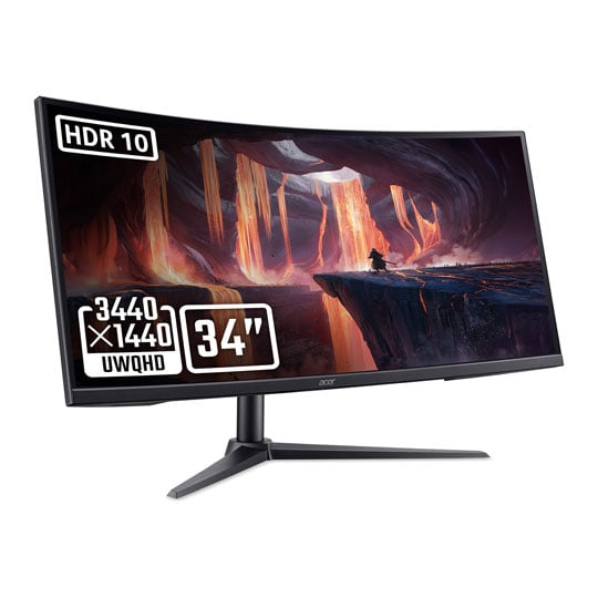 Acer Nitro XZ340CUR X0bmiiphx 34” UWQHD 200Hz FreeSync Premium HDR10 VA Curved Gaming Monitor
