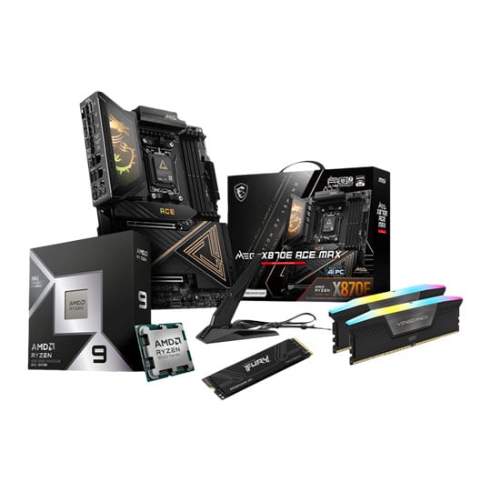 AMD Ryzen 9 9950X3D2 + MSI MEG X870E ACE MAX + 32GB Corsair DDR5 + 1TB Kingston SSD Bundle