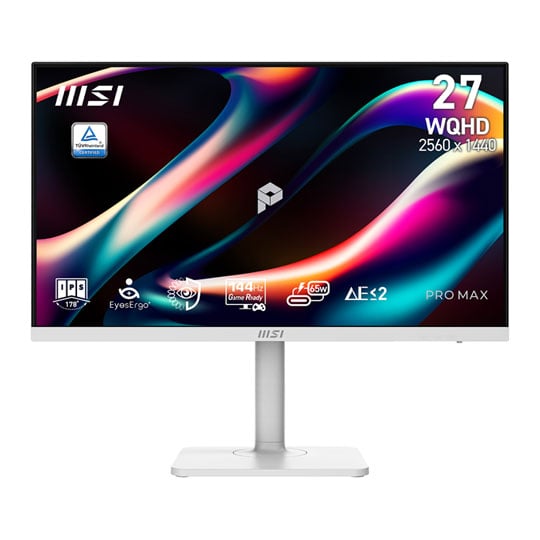 MSI PRO MAX 271QPHW E14 27" QHD 144Hz IPS Adaptive Sync Gaming Monitor