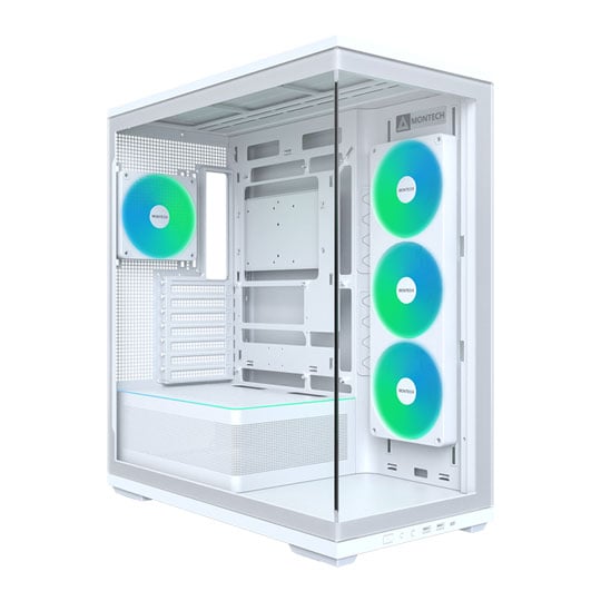 Montech TG3 White RGB Mid Tower Tempered Glass PC Case : image 1