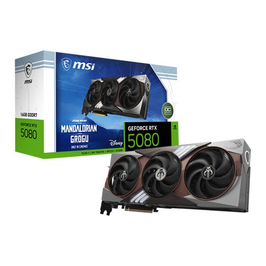 MSI NVIDIA GeForce RTX 5080 16GB THE MANDALORIAN AND GROGU EDITION OC Graphics Card SCAN EXCLUSIVE