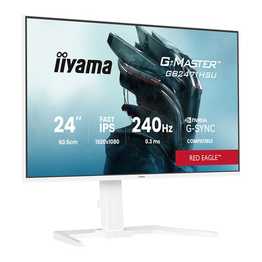 iiyama G-Master RED EAGLE GB2471HSU-W1 24” FHD 240Hz G-Sync Compatible IPS Gaming Monitor