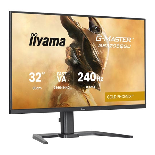 iiyama G-Master GOLD PHEONIX GB3295QSU-B1 32” QHD 240Hz FreeSync Premium VA Gaming Monitor