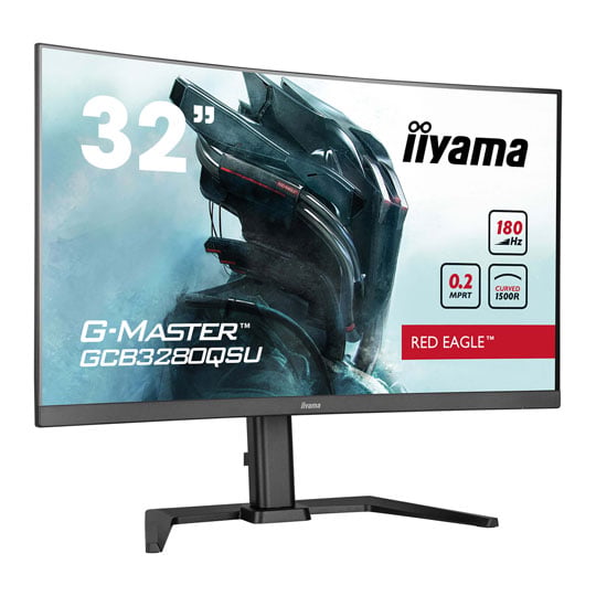 iiyama G-Master RED EAGLE GCB3280QSU-B2 32” QHD 180Hz AMD FreeSync Curved VA Gaming Monitor