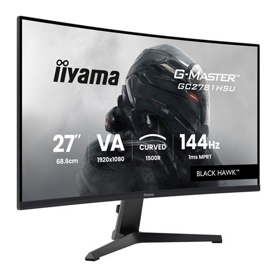 iiyama G-Master BLACK HAWK GC2781HSU-B1 27” FHD 144Hz AMD FreeSync Curved VA Gaming Monitor