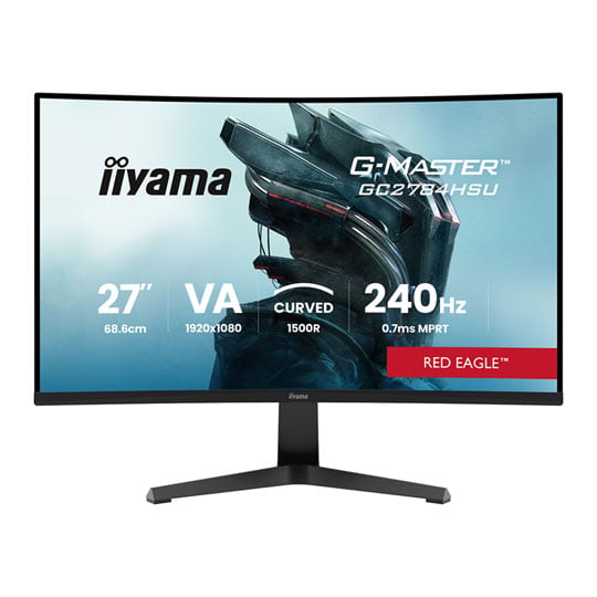 iiyama G-Master RED EAGLE GC2784HSU-B1 27” FHD 240Hz AMD FreeSync Premium Curved VA Gaming Monitor