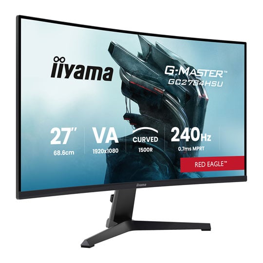 iiyama G-Master RED EAGLE GC2784HSU-B1 27” FHD 240Hz AMD FreeSync Premium Curved VA Gaming Monitor