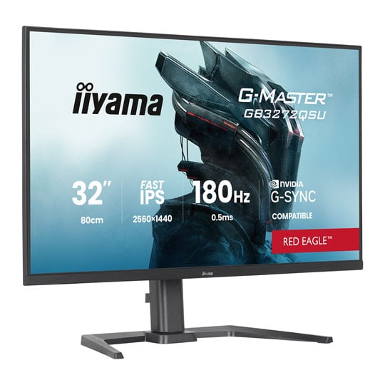 iiyama G-Master RED EAGLE GB3272QSU-B1 32” QHD 180Hz G-SYNC Compatible IPS Gaming Monitor