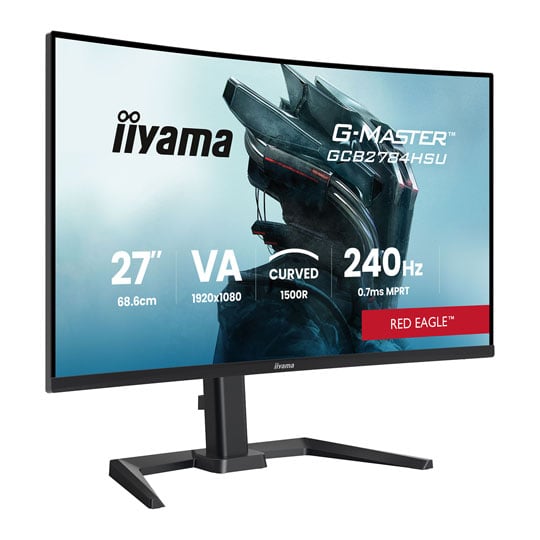 iiyama G-Master RED EAGLE GCB2784HSU-B1 27” FHD 240Hz AMD FreeSync Premium Curved VA Gaming Monitor