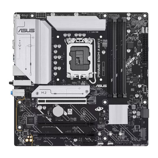 ASUS PRIME B760M-A WIFI II Intel B760 DDR5 PCIe 5.0 Micro-ATX Motherboard : image 2