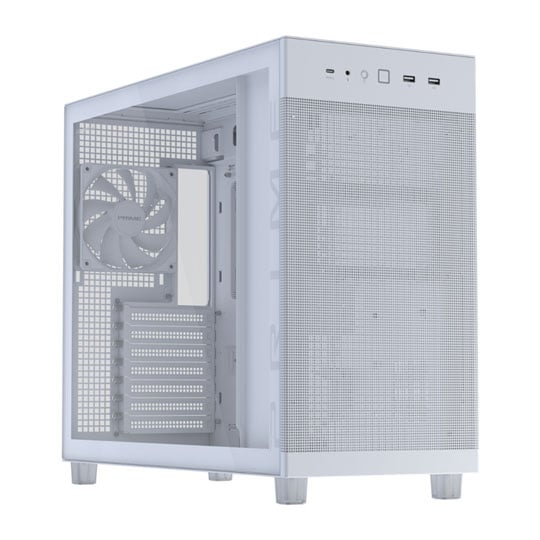 ASUS Prime AP303 TG White Mid Tower Tempered Glass PC Case