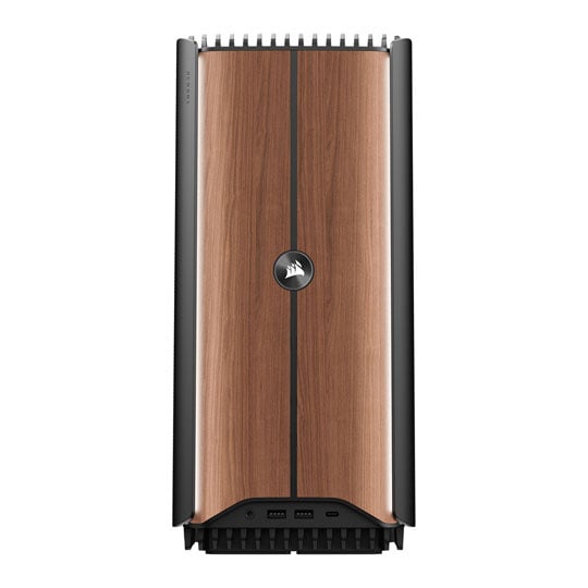 Open Box CORSAIR ONE i600 Intel Core Ultra 9 64GB RTX 5080 Windows 11 Wood Dark Mini PC
