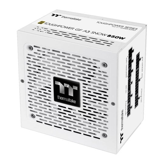Open Box Thermaltake Toughpower GF A3 Snow 850 Watt Fully Modular 80+ Gold ATX 3.1 Power Supply