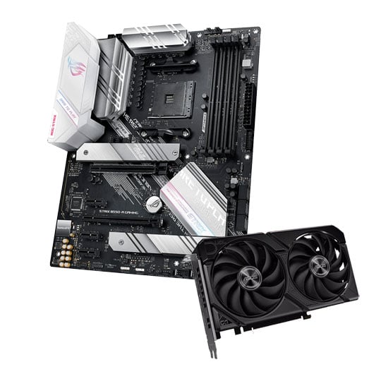 ASUS Radeon RX 9060 XT DUAL 16GB + ASUS ROG STRIX B550-A GAMING Bundle ASUS Radeon RX 9060 XT DUAL 16GB + ASUS ROG STRIX B550-A GAMING Bundle