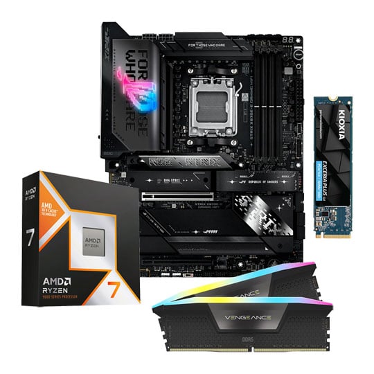 ASUS ROG Strix X870-E + AMD 9850X3D + 32GB CORSAIR RGB DDR5 + 2TB KIOXIA SSD Bundle ASUS ROG Strix X870-E + AMD 9850X3D + 32GB CORSAIR RGB DDR5 + 2TB KIOXIA SSD Bundle
