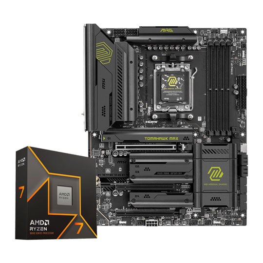 MSI MAG B850 TOMAHAWK MAX WIFI + AMD Ryzen 7 9700X Bundle MSI MAG B850 TOMAHAWK MAX WIFI + AMD Ryzen 7 9700X Bundle