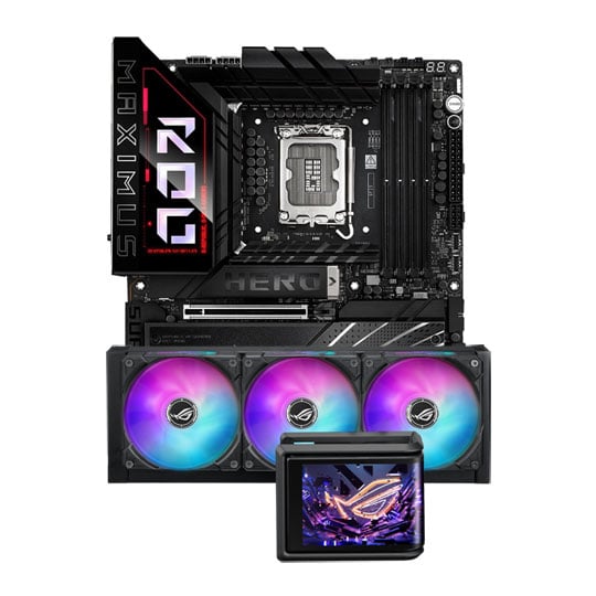 ASUS ROG MAXIMUS Z890 HERO Motherboard with ASUS ROG Ryuo IV SLC 360 ARGB AIO Intel / AMD AIO Bundle