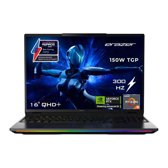 Medion ERAZER Beast 16 X1 Ultimate AMD Ryzen 9 32GB DDR5 Geforce RTX 5070 Ti Gaming Laptop