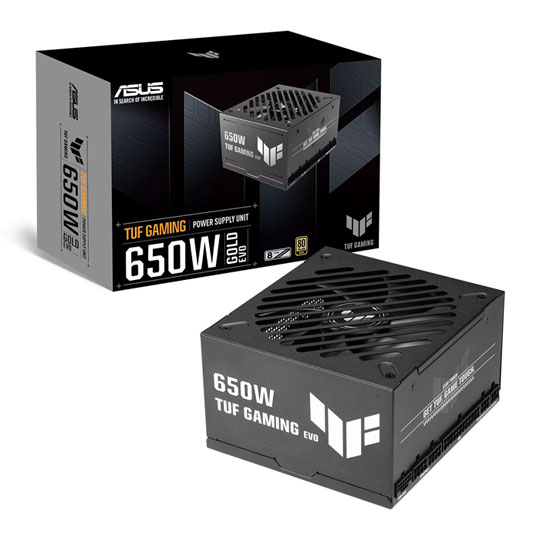 ASUS TUF Gaming 650W Gold EVO Fully Modular 80+ Gold ATX 3.1 Black Power Supply ASUS TUF Gaming 650W Gold EVO Fully Modular 80+ Gold ATX 3.1 Black Power Supply
