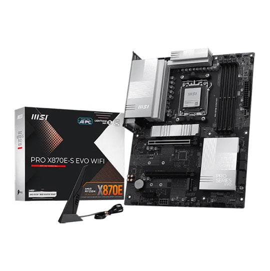 MSI PRO X870E-S EVO Wi-Fi AM5 DDR5 PCIe 5.0 ATX Motherboard MSI PRO X870E-S EVO Wi-Fi AM5 DDR5 PCIe 5.0 ATX Motherboard