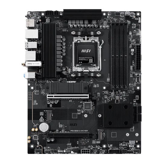 MSI PRO B850-S EVO Wi-Fi AM5 DDR5 PCIe 5.0 ATX Motherboard MSI PRO B850-S EVO Wi-Fi AM5 DDR5 PCIe 5.0 ATX Motherboard