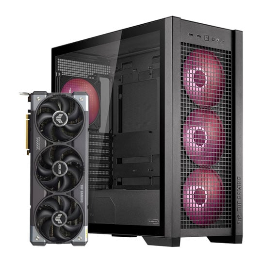 ASUS NVIDIA GeForce RTX 5080 TUF GAMING OC with ASUS TUF Gaming GT302 ARGB Black Mid Tower Bundle