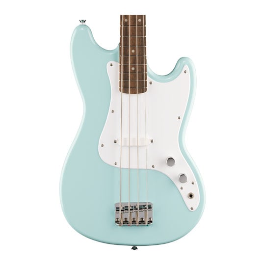 Squier Sonic Bronco Bass, Laurel Fingerboard, White Pickguard, Daphne Blue