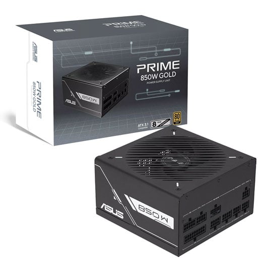 ASUS Prime 850W Gold Fully Modular 80+ Gold ATX 3.1 Black Power Supply ASUS Prime 850W Gold Fully Modular 80+ Gold ATX 3.1 Black Power Supply