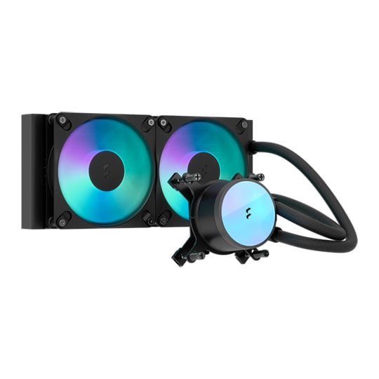 Fractal Design Radius 240 RGB Black All in One Liquid CPU Cooler Fractal Design Radius 240 RGB Black All in One Liquid CPU Cooler