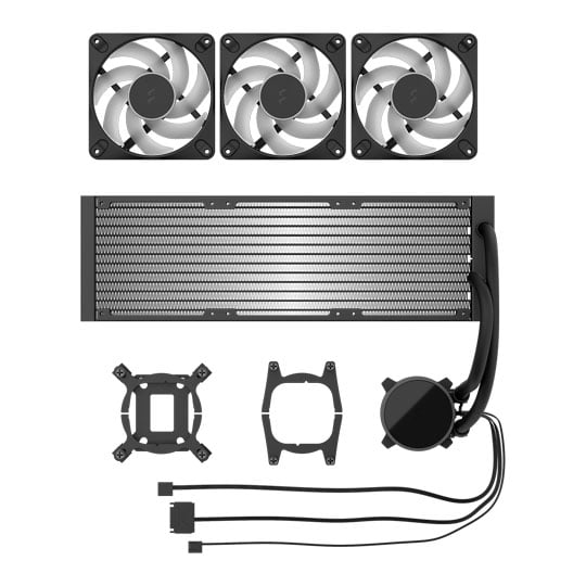 Fractal Design Radius 360 RGB Black All in One Liquid CPU Cooler : image 4