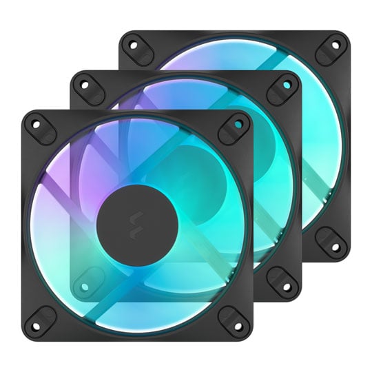 Fractal Design Dynamic 3 12 RGB 120mm Black PWM High Airflow Triple Fan Pack