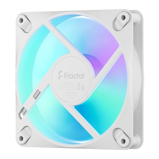 Fractal Design Dynamic 3 12 Reverse RGB 120mm White PWM High Airflow Fan : image 3