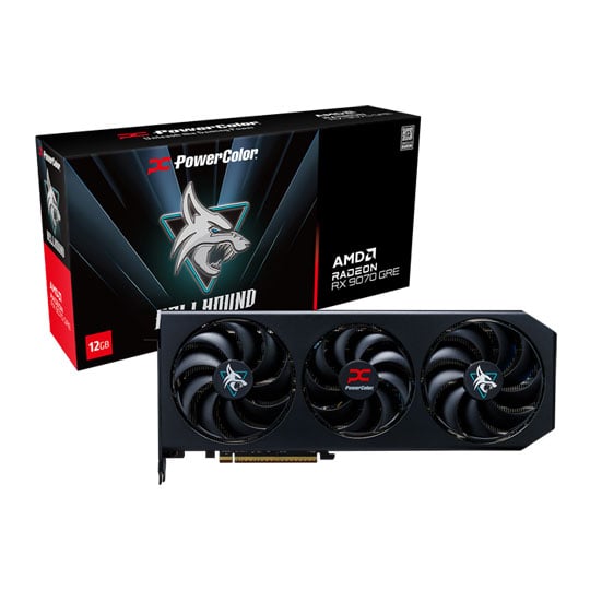 PowerColor AMD Radeon RX 9070 GRE HELLHOUND 12GB GDDR6 Graphics Card