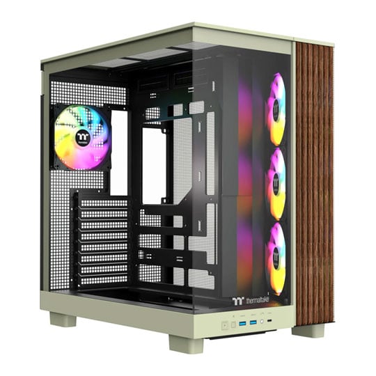 Open Box Thermaltake View 380 XL WS ARGB Matcha Green Mid Tower Tempered Glass PC Gaming Case