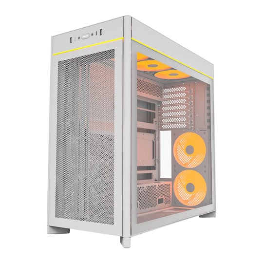 Refurbished Montech HS01 PRO White Reversible Mid Tower PC Case inc 5x ARGB Fans Refurbished Montech HS01 PRO White Reversible Mid Tower PC Case inc 5x ARGB Fans
