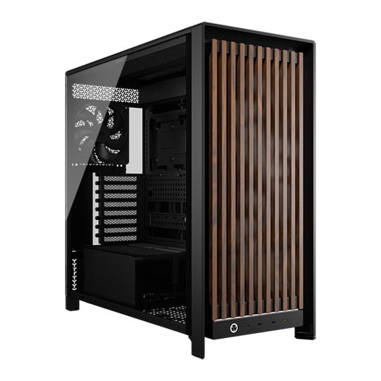 CORSAIR FRAME 5000D WOOD RS Black / Walnut Tempered Glass Mid Tower ATX PC Case : image 1