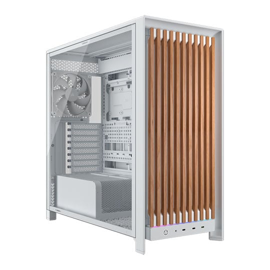 CORSAIR FRAME 5000D WOOD RS White / Oak Tempered Glass Mid Tower ATX PC Case : image 1