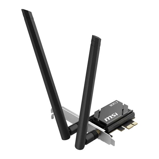 MSI HERALD BE6500 Wi-Fi 7 High Gain Wireless PCIe x1 Adapter MSI HERALD BE6500 Wi-Fi 7 High Gain Wireless PCIe x1 Adapter