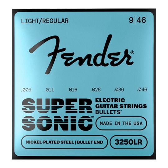 Fender SuperSonic™ Bullets® 3250LR Guitar Strings, Nickel-Plated Steel, Bullet End, Gauges .009-.046 Fender SuperSonic™ Bullets® 3250LR Guitar Strings, Nickel-Plated Steel, Bullet End, Gauges .009-.046