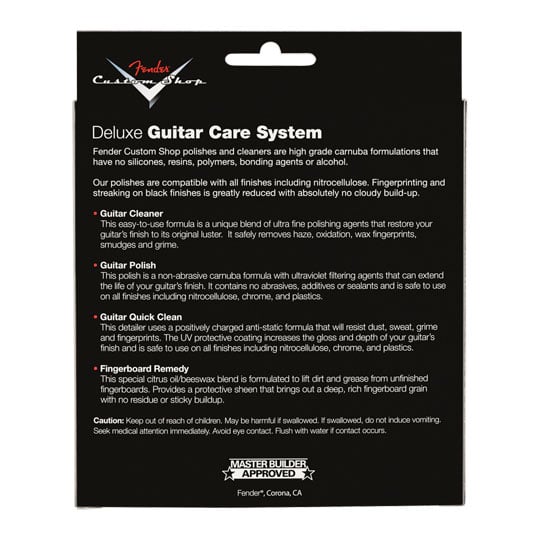 Fender Custom Shop Deluxe Guitar Care System, 4 Pack, Black : image 4