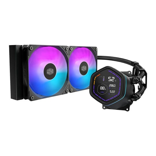 Cooler Master MasterLiquid Core Nex Digital 240 Black ARGB All in One Liquid CPU Cooler