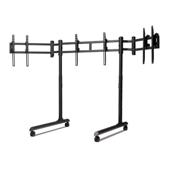 Next Level Racing Round Tube Freestanding Triple Monitor Stand