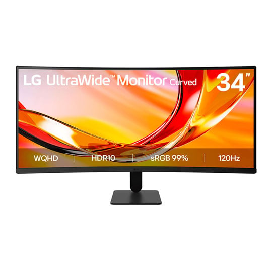 LG UltraWikde 34U601B-B34" 1800R 2K 120Hz FreeSync Premium HDR10 VA Curved Monitor