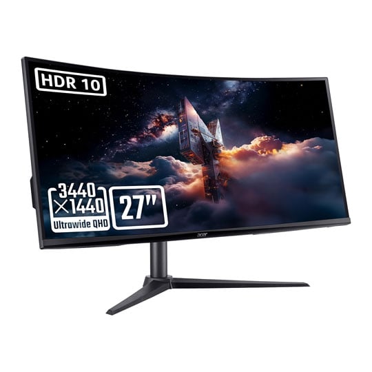 Acer Nitro XZ340CUR J0 34” UWQHD 120Hz FreeSync Premium HDR10 VA Curved Gaming Monitor : image 2
