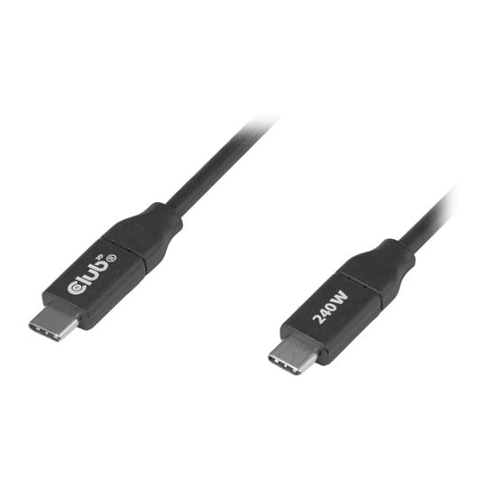 Club3D CAC-2506 2m Black 240W PD USB Type-C Cable - No Data : image 3