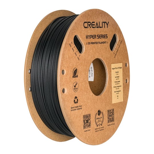 Creality Hyper PLA-CF Black 1kg 1.75mm Carbon Fibre 3D Printier Filament : image 1