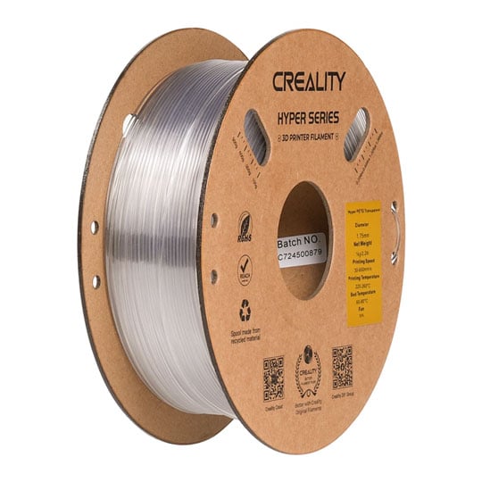 Creality Hyper PETG Transparent 1kg 1.75mm 3D Printier Filament : image 1