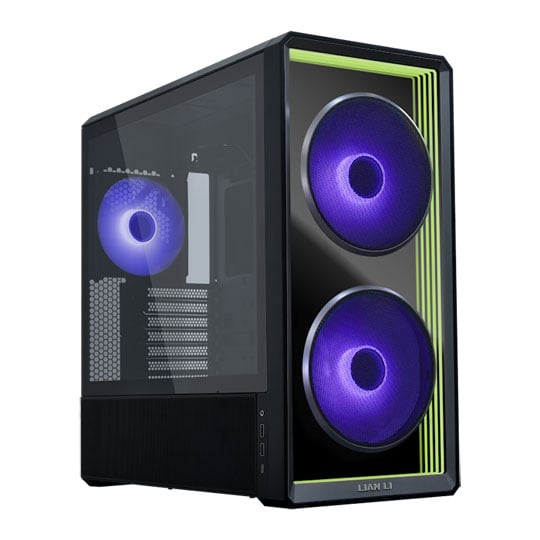 Lian Li LANCOOL 217 INF Black Tempered Glass Mid Tower PC Gaming Case inc 3x RGB Fans : image 1