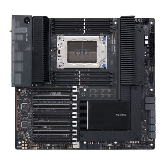 ASUS AMD Threadripper Pro WS WRX80E-SAGE SE WIFI PCIe 4.0 eATX Motherboard : image 2