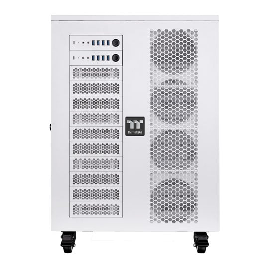 Thermaltake AX1000 TG Snow White Tempered Glass Super Tower Dual System PC Case : image 3